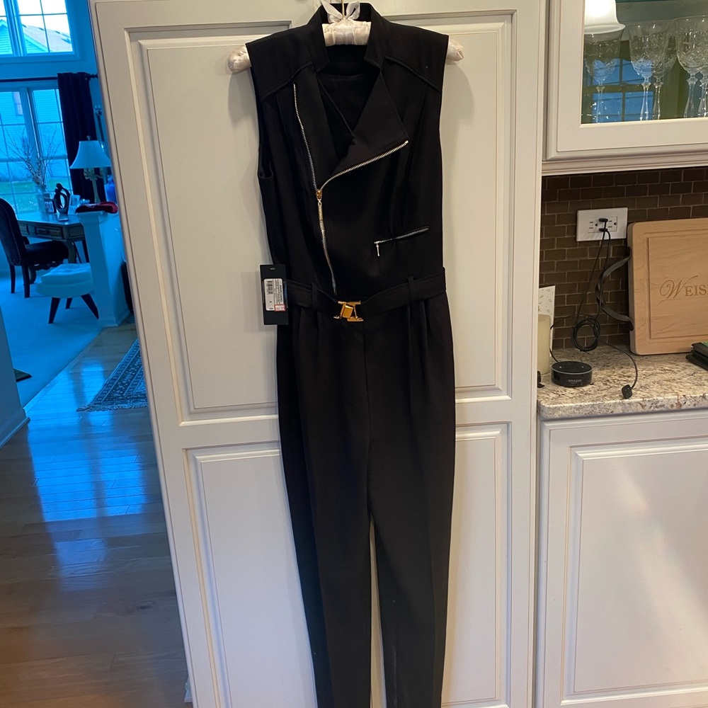 Guess by Marciano Black Zippered Jumpsuit